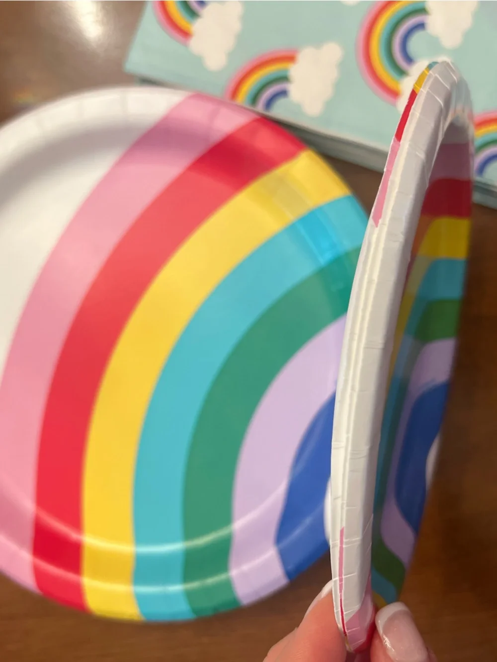 New Rainbow Paper Plates and Napkins Party Set!